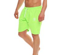 Gennadi Hoppe Herren Badeshorts Männer Badehose Jungen Schwimmhose Schwimmshorts Boardshorts Bademode Swimming Wasser Shorts sportlich leicht lässig klassisch modern stylisch lang neon grün M H6525