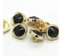 GENPICONG 11 mm Kleine runde Hemdknöpfe aus goldfarbenem Metall, 10 Stück, für Kleidung, schicke Bluse, Ärmel, Kleid, Manschettenkragen, Dekorationen, Nähzubehör