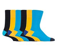 Gentle Grip - 6er pack herren comfort ohne gummi bund mittellang business bunt socken in 35 farben (MGG561)
