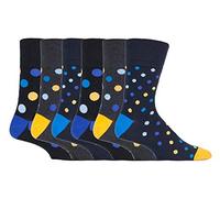 Gentle Grip - 6er pack herren comfort ohne gummi bund mittellang business bunt socken in 35 farben (MGG562)