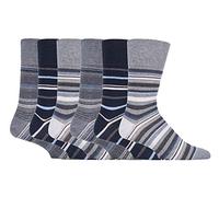 Gentle Grip - 6er Pack Herren Farbig Bunt Muster Socken Ohne Gummi Bund (39/45, SOMRJ581)