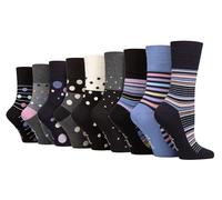 Gentle Grip 9er Pack Damen Bambussocken Ohne Gummi Atmungsaktiv Socken (37-42, Solrm383940)