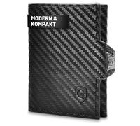 GenTo - Slim Wallet mit Münzfach & RFID NFC Schutz - Mini Geldbörse - dünnes schmales Kartenetui Geldklammer Kreditkartenetui Herren & Damen - inklusive Geschenkbox