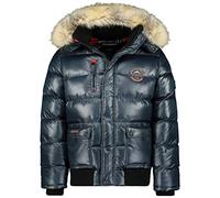 Geo Norway Bugs Men - Herren Daunenjacke Matelassée Jacke Mantel Warm Warm Futter Winter Herren - Winddichte Jacke Langarm (Marine L)