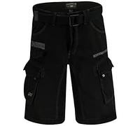 GEO NORWAY PANORAMIQUE Men - Herren Bermuda Shorts Kurze Manner - Herren Sport Cargo Short Sommer - Regular Herrenshorts Chino Bermudas Shorts Fit Moderne SCHWARZ L