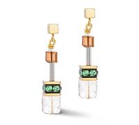 GeoCUBE® Iconic Nature Ohrringe Braun-Weiß