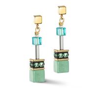 GeoCUBE® Iconic Precious Ohrringe Grün-Türkis