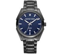 Geoffrey Beene Herren-Armbanduhr aus Edelstahl, klassisches Quarz, elegantes Design, wasserabweisend