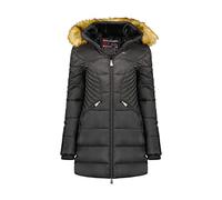 Geographical Norway ABEILLE BLACK DISTRI LADY 2601-9 DBC BLACK (WY4579F/GN-NOIR) Damen-Parka mit Kapuze, schwarz, für Winter und Herbst, warm, bequem, Größ L