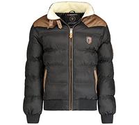 Geographical Norway warme Winterjacke Designer Herren Winter Stepp Jacke [GeNo-31-Schwarz-Gr.XL]