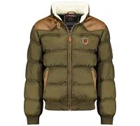 Geographical Norway Abramovitch Men - Mantel warm Pelz Herbst Winter - warme Herrenjacke Langarm Winddicht Parka Stil - für Männer (Khaki L-Größe 3), kaki, L