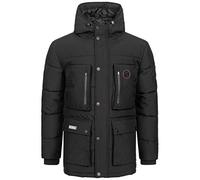 Geographical Norway Albert Men - Parka Groß Warm Mann Herbst Winter - Dicker Wasserdichter Mantel Wasserabweisend - Outdoor Pelz Kapuzenjacke - Winter Windjacke