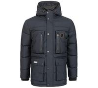 Geographical Norway Albert Men - Warmer Parka Mann Herbst Winter - Breiter Mantel Wasserabweisend Kapuze - Warme Jacke Windbreaker Jacke Männer - Ideal Geschenk (Marine M)