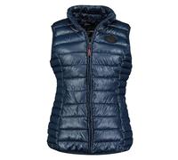Geographical Norway Annecy Vest Basic Lady - Weste Damen Warme Mann Herbst Winter - Warme Manteljacke leicht Kapuze - Daunenjacke Winterjacke kurze Ärmel Polsterung - Frauen (Marineblau L)