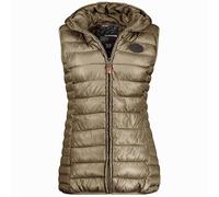 Geographical Norway Annecy Vest Hood Lady - Weste Damen Warme Mann Herbst Winter - Warme Manteljacke leicht Kapuze - Daunenjacke Winterjacke kurze Ärmel Polsterung - Frauen (Sturm XL)