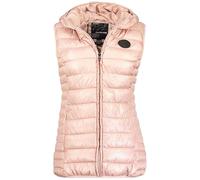 Geographical Norway Annecy Vest Hood Lady - Weste Damen Warme Mann Herbst Winter - Warme Manteljacke leicht Kapuze - Daunenjacke Winterjacke kurze Ärmel Polsterung - Frauen (Blasses Rosa L)