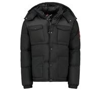 Geographical Norway BAREDA DB BLACK MEN 096 BLACK (WY3882H/GN-NOIR) Herren-Winterjacke, schwarz, normale Passform, warm, bequem, Größe L