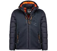 Geographical Norway Beachwood Men - Winterjacke Hooded Herren Parka - Warme Daunenjacken Steppjacke - Jacke Wattierung Warm Futter (MarineBlau 3XL)