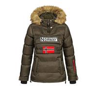 Geographical Norway Damen Parka Jacke Winterjacke Kapuze Webpelz WR617F/GN Größe L Farbe khaki