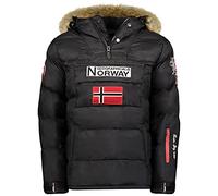 Geographical Norway Bilboquet Men - Parka Kopfpass Heiße Mann Herbst Bienenzüchter - Wasserabweisender Mantel Kapuze Pelz - Windjacke Windjacke Ideal Geschenk (Schwarz XL)
