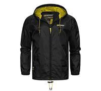 Geographical Norway Boat Men - Windjacke Herren Outdoor - Jacke Wasserabweisend Langarm Herren - Regenmantel Geschenk Ideal Wandern Jahreszeit Frühling Sommer Herbst Winter (Schwarz XXL)