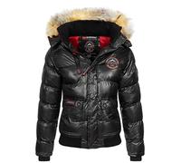 Geographical Norway Bugs Lady - Winterjacke Damen Warme Steppung Mann Herbst Winter - Warme Manteljacke leicht Kapuze - Daunenjacke Windstopper Langarm Polsterung - Frauen (Schwarz L)