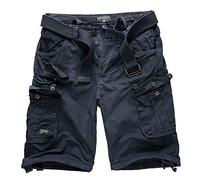 Geographical Norway Cargo Shorts Kurze Hose Bermuda mit Gürtel Short Hunter im Bundle mit UD Bandana (M, Navy)