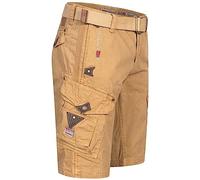Geographical Norway Cargo Shorts Kurze Hose Knielang Short Bermuda Sommer Urlaub Freizeit FVS Production H-H, Hosengröße:XXL /W36, Farbe:Beige