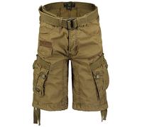 Geographical Norway Cargobermudas "Panoramique" in Khaki - Größe L | Herren Plussize