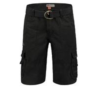Geographical Norway Cargobermudas "Perou" in Schwarz - Größe M | Herren Plussize