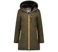 Geographical Norway Cassim Lady - Winterjacke Damen Warme Steppung Mann Herbst Winter - Warme Manteljacke leicht Kapuze - Daunenjacke Windstopper Langarm Polsterung - Frauen (Khaki XL)