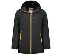 Geographical Norway Cassim Men - Winterjacke Herren Warme Steppung Mann Herbst Winter - Warme Manteljacke leicht Kapuze - Daunenjacke Windstopper Langarm Polsterung - Männer (Schwarz 3XL)