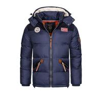 Geographical Norway Celian Men - Winterjacke Herren Warme Steppung Mann Herbst Winter - Warme Manteljacke leicht Kapuze - Daunenjacke Windstopper Langarm Polsterung - Männer (Marineblau S)