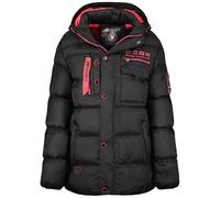 Geographical Norway Citernier Lady - Winterjacke Damen Warme Steppung Mann Herbst Winter - Warme Manteljacke leicht Kapuze - Daunenjacke Windstopper Langarm Polsterung - Frauen (Negro L)