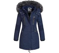 Geographical Norway CORALY Damen / Lady - Mantel / Daunenjacke Damen Parka - schicke Fleecejacke für den Winter, lange Damenjacke, marine, 38