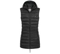 Geographical Norway Damen 3/4-lange Steppweste gesteppte Damenweste mit Kapuze Vatikotal Long Hood