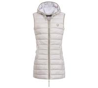 Geographical Norway Damen 3/4-lange Steppweste gesteppte Damenweste mit Kapuze Vatikotal Long Hood