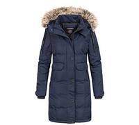 Geographical Norway Damen Parka Jacke Winterjacke Kapuze Webpelz WQ625-626F/GN Größe L Farbe WQ626F/GN-navy