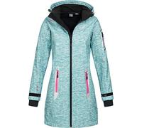Geographical Norway Damen Softshell Kurzmantel Timael Kapuze meliert Turquoise M