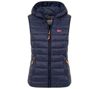 Geographical Norway Damen Steppweste mit Kapuze Frühling sportlich Übergangs Weste Herbst