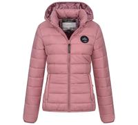 Geographical Norway Damen Übergangsjacke Steppjacke Outdoor Frühlingsjacke leicht Kapuze, Farbe:Old Pink, Größe:S (36)