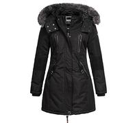 Geographical Norway Damen Winterjacke mit UD Beanie Cora Black M