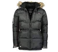 Geographical Norway Danone Men - warme Daunenjacke, gesteppt, für Herren - Jacke mit warmem Futter für den Winter - Jacke mit langen Ärmeln - Füllung aus hochwertigem leichtem Stoff (Schwarz 4XL)