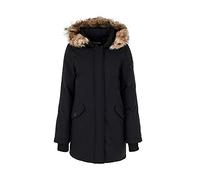 Geographical Norway Dinasty Lady - Damen Parka Jahreszeit Herbst Winter - Kleidung Wintermantel Warm Kapuze Kunstpelz Casual Long Sleeve - Ideal Elegant Geschenk Frauen (Marine XL-Größe 4)