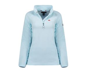 Geographical Norway Fleecepullover in Hellblau - Größe L | Damenpullover