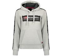 Geographical Norway Gathlete Lady - Damen Sweatjacke Kapuze Taschen Känguru - Pullover Langarm Warm - Hoodie Jacke Geschenk Ideal Frauen Frühling Sommer Herbst Winter (Hellgrau M-Größe 2)