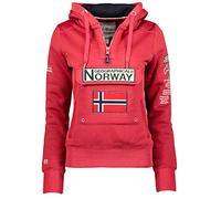 Geographical Norway GYMCLASS Lady - Damen Sweatshirt Hoody Und Taschen Känguru - Damen Sweatshirt Langarm Pullover Winter - Hoodie Jacke Tops Sport Kapuzen Hoodies Granat M - GRÖSSE 2