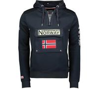 Geographical Norway GYMCLASS Men - Kängurutasche Hoodie für Herren - Sweatshirt mit Markenlogo und langen Ärmeln (Marineblau, L), blau, Large