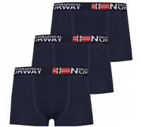 Geographical Norway Herren Boxershorts 3er-Pack navy Pack-3-Navy L