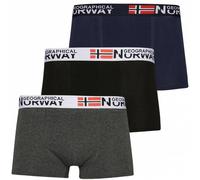 Geographical Norway Herren Boxershorts 3er-Pack Pack-3-Tricolor-White L